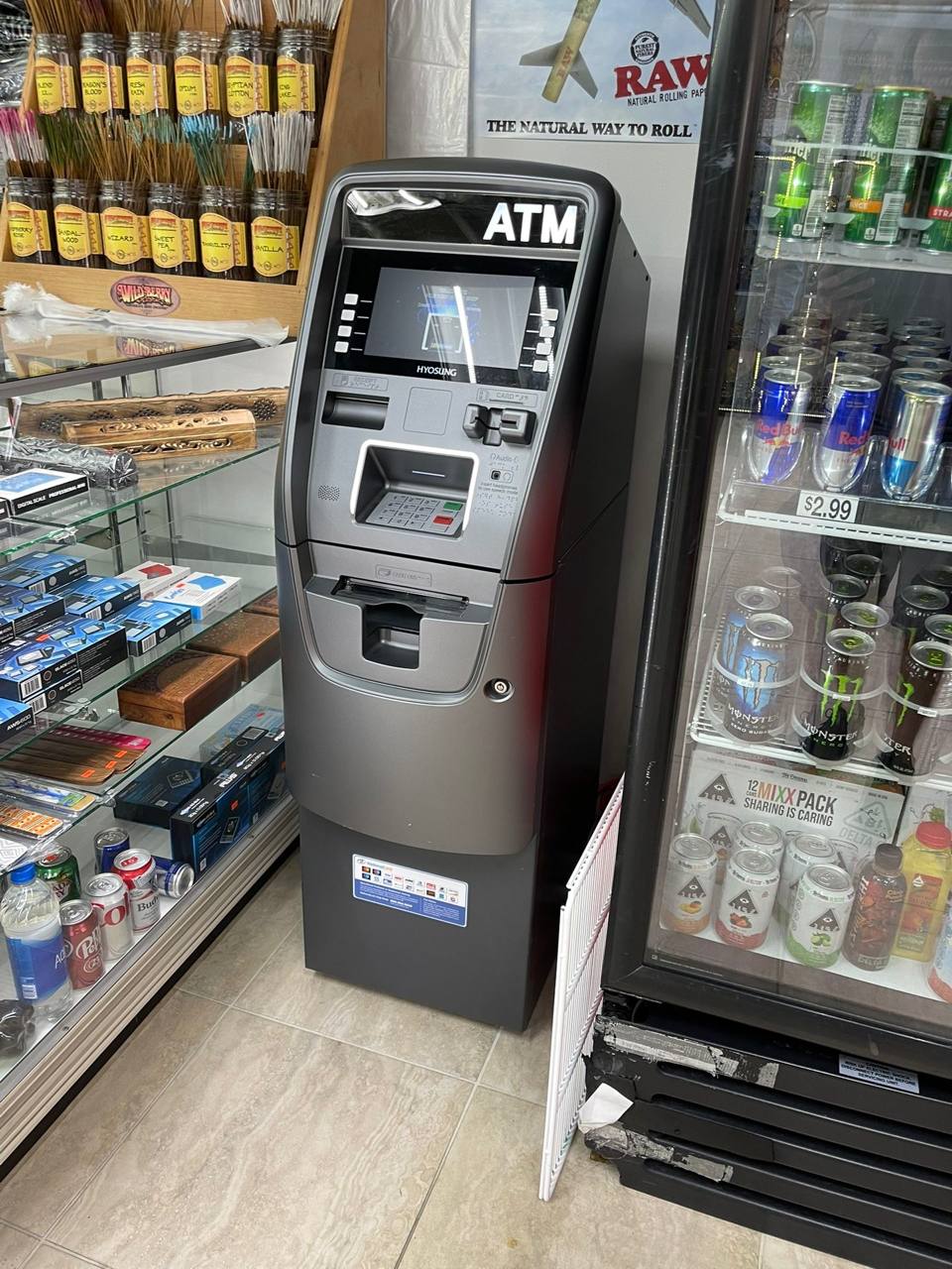 ATM installed in active retail location